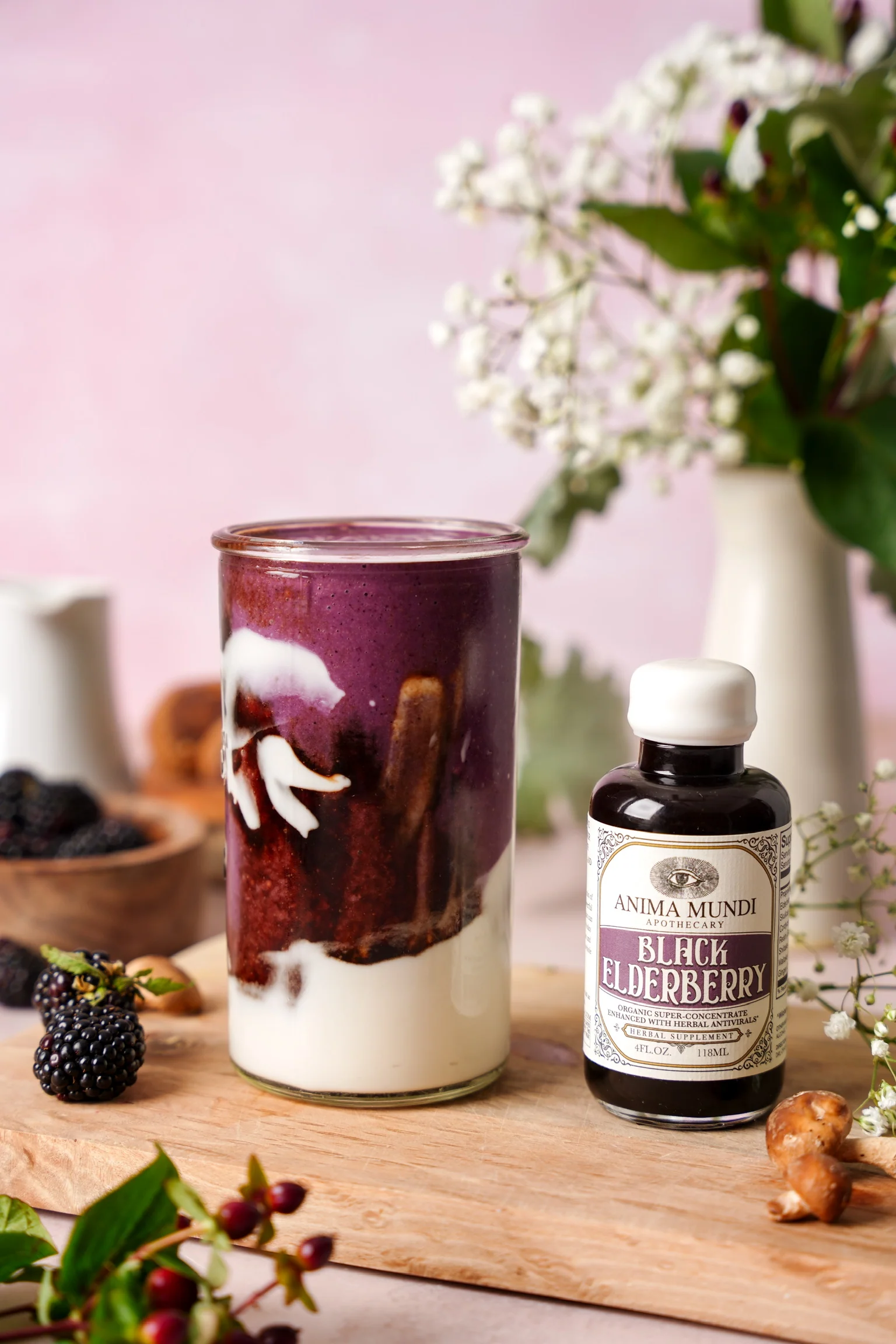 BLACK ELDERBERRY Elixir | Botanical Mushroom Syrup - Image 6