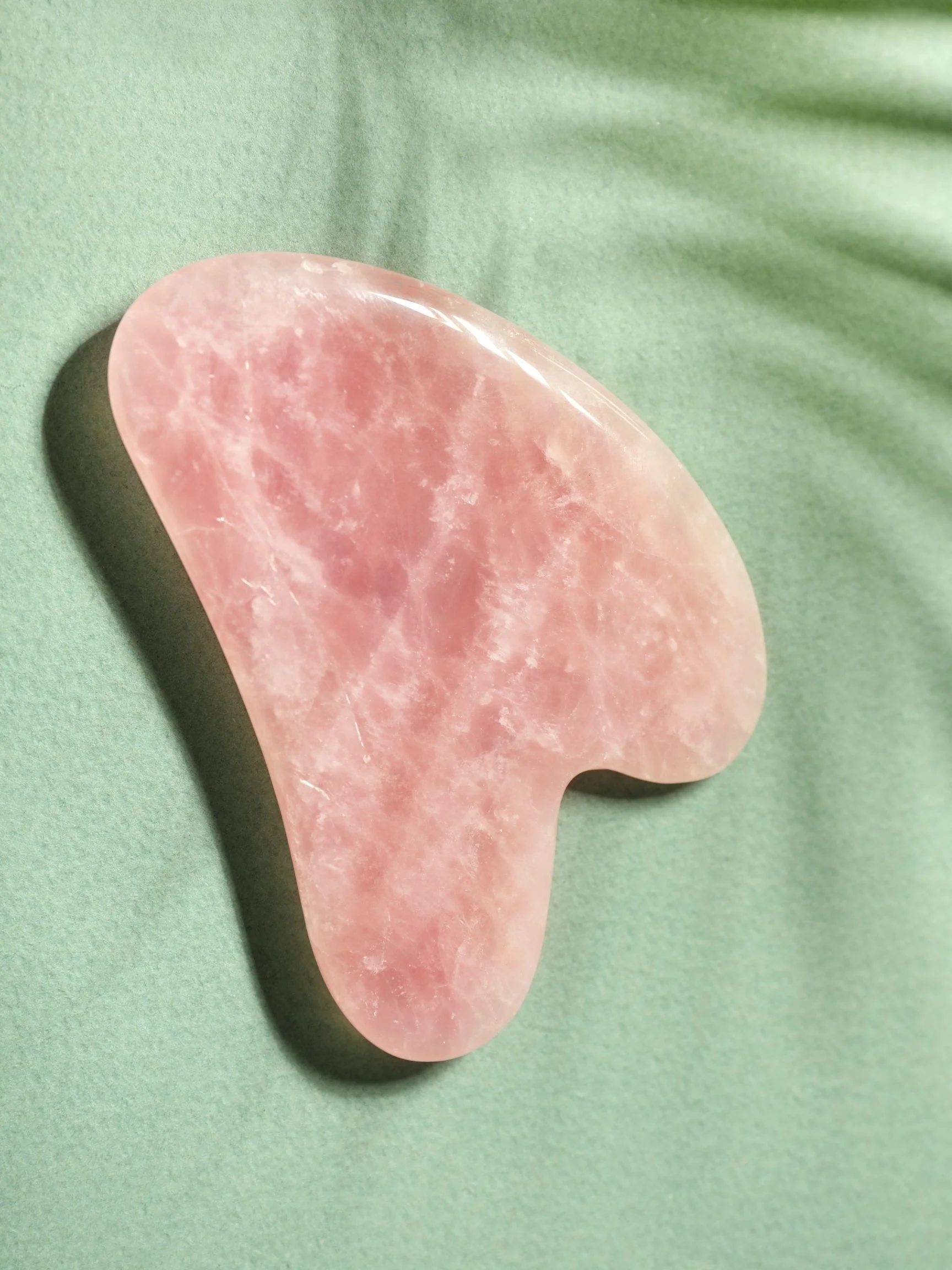 ROSE QUARTZ GUA SHA | Hand Carved - Image 7